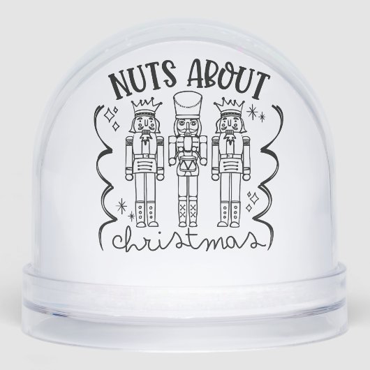 Nüsse über Weihnachten Weihnachts-Nutcracker Schneekugeln (Vorderseite)