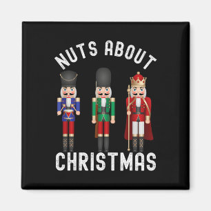 Nüsse über Weihnachtslustige Pastel Weihnachtsnach Magnet