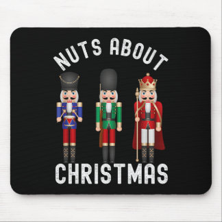 Nüsse über Weihnachtslustige Pastel Weihnachtsnach Mousepad