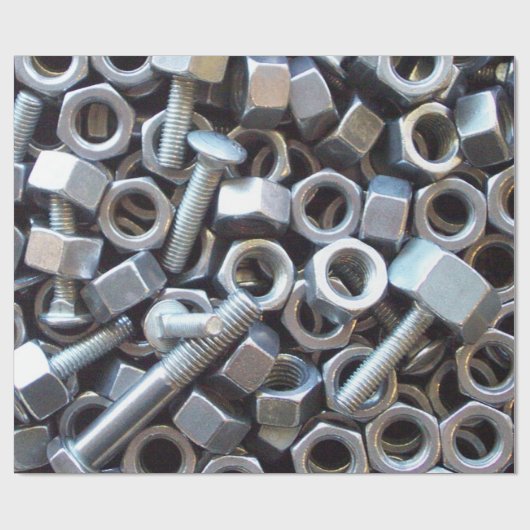 Nüsse - und - Bolzen Geschenkpapier (Flach)