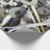 Nüsse und Bolzen Glossgröberpapier Geschenkpapier (Ecke)