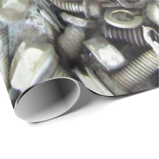 Nüsse und Bolzen Glossgröberpapier Geschenkpapier (Rolleneckpunkt)