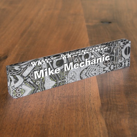 Nüsse - und - Bolzen Namensplakette (Seite)