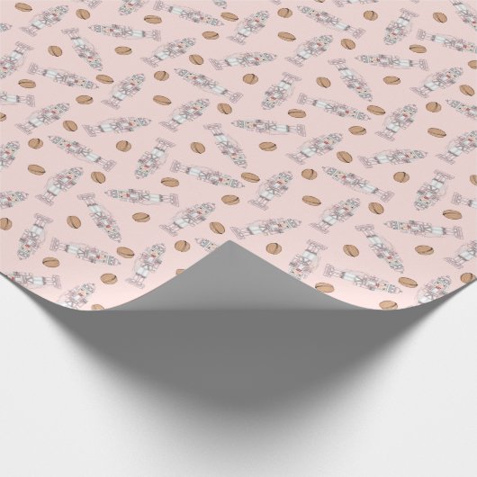 Nüsse und Nüsse - rosa Wrapping Paper Geschenkpapier (Ecke)