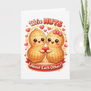 Nüsse zum Valentinstag Karte