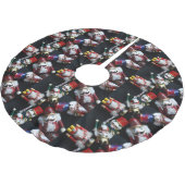 Nüsse zusammen polyester weihnachtsbaumdecke (Schrägansicht)