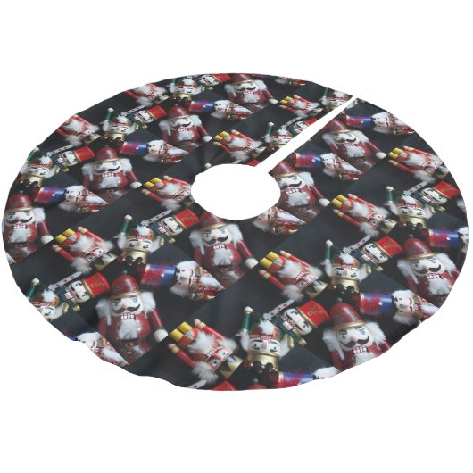 Nüsse zusammen polyester weihnachtsbaumdecke (Schrägansicht)