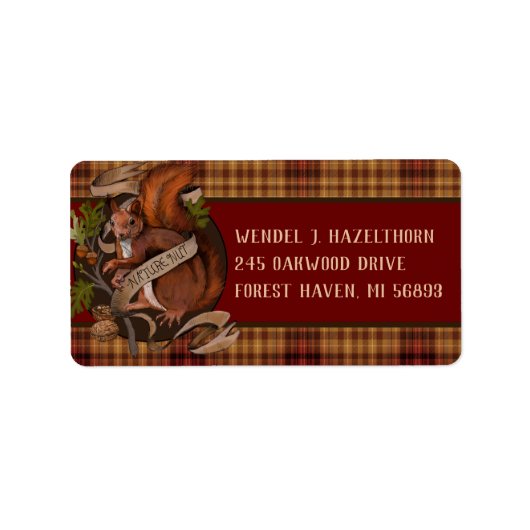 Nusseeichhörnchen Adressaufkleber (Vorne)