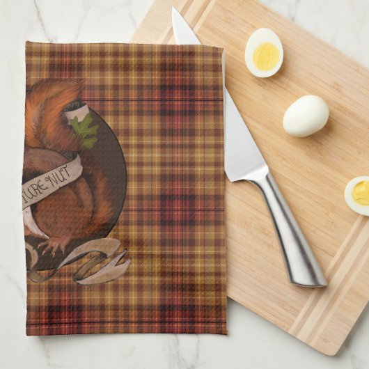 Nusseeichhörnchen Geschirrtuch (Viertel Falte)