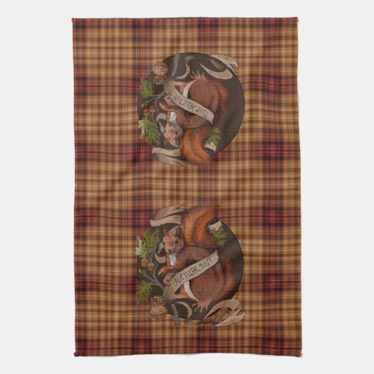 Nusseeichhörnchen Geschirrtuch (Vertikal)