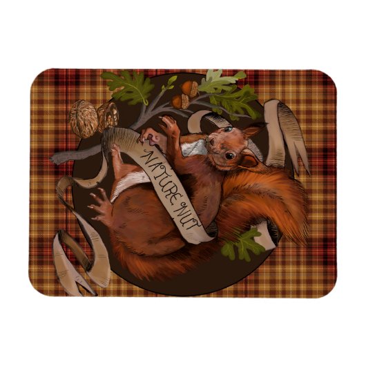 Nusseeichhörnchen Magnet (Horizontal)