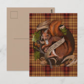 Nusseeichhörnchen Postkarte (Vorne/Hinten)