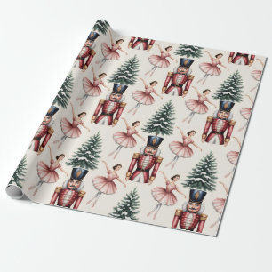 Nussknacker Ballerina Balletttänzer Weihnachtsbaum Geschenkpapier