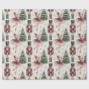Nussknacker Ballerina Balletttänzer Weihnachtsbaum Geschenkpapier