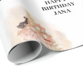 Nussknacker-Ballerina-Geburtstag Geschenkpapier (Rolleneckpunkt)
