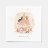 Nussknacker-Ballerina-Geburtstag Serviette (Vorderseite)