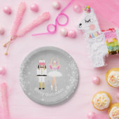 Nussknacker, Ballerina, Schneeflocken Weihnachten Pappteller (Party)