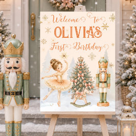 Nussknacker-Ballerina Sugar Plum Willkommensschild Poster