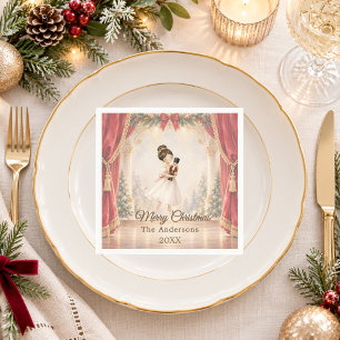 Nussknacker-Ballerina-Theater-Weihnachten Serviette