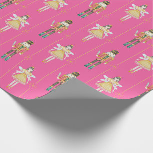 Nussknacker-Ballett-Ballerina Rosa Vintage-Weihnac Geschenkpapier