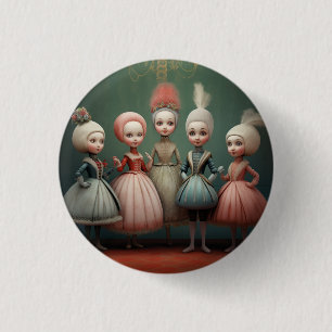 Nussknacker-Ballett-Mode-Buffoons/Polichinelles Button