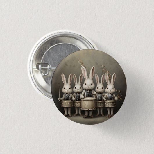 Nussknacker-Ballett-Mode-Hase-Trommler Button (Vorne & Hinten)