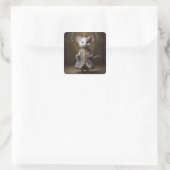 Nussknacker-Ballett-Mode-Mausekönig Quadratischer Aufkleber (Tasche)