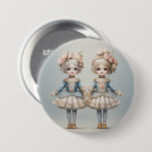 Nussknacker-Ballett-Mode-Rosenknospen Button (Vorne & Hinten)