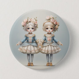 Nussknacker-Ballett-Mode-Rosenknospen Button