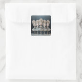 Nussknacker-Ballett Mode-Schneeblumen-Tänzer Quadratischer Aufkleber (Tasche)