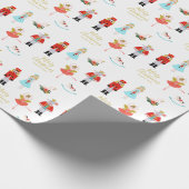Nussknacker-Ballett Personalisiertes Weihnachten Geschenkpapier (Ecke)