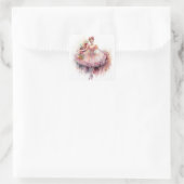 Nussknacker-Ballett, Walzer der Blumen  Quadratischer Aufkleber (Tasche)