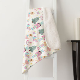 Nussknacker-Ballett-Weihnachtsfeiertags-Baby-Mädch Sherpadecke