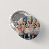 Nussknacker-Ballett Whimsical Polichinelle/Buffoon Button (Vorne & Hinten)