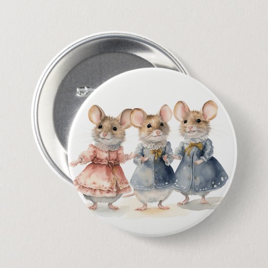 Nussknacker-Ballettmäuse Button (Vorne & Hinten)