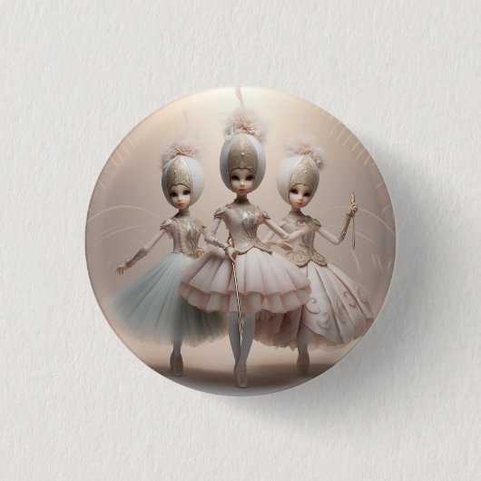 Nussknacker-Ballettmode-Arabische Tänzer Button (Vorderseite)