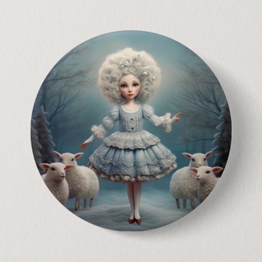Nussknacker-Ballettmode-Hirtin Button (Vorderseite)