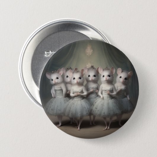 Nussknacker-Ballettmode-Mäuse Button (Vorne & Hinten)
