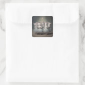 Nussknacker-Ballettmode-Mäuse Quadratischer Aufkleber (Tasche)