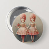 Nussknacker-Ballettmode-russische Tänzer Button (Vorne & Hinten)