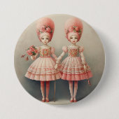 Nussknacker-Ballettmode-russische Tänzer Button (Vorderseite)