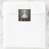 Nussknacker-Ballettmode-Zuckerpflaumenfee Quadratischer Aufkleber (Tasche)