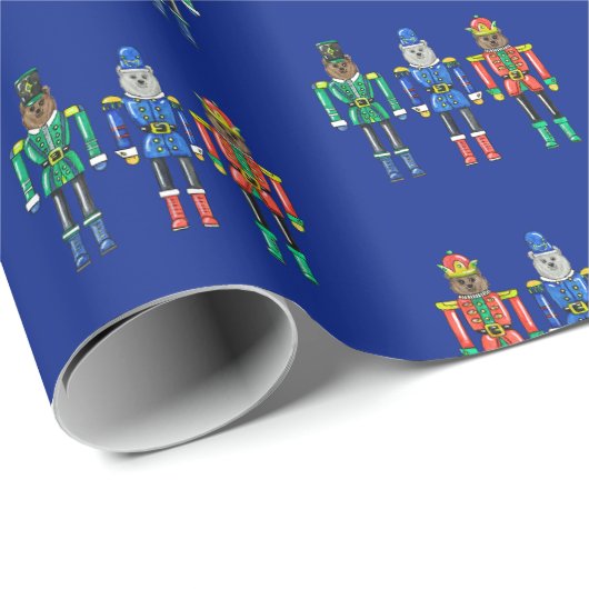Nussknacker-Bären-Geschenkpapier Geschenkpapier (Rolleneckpunkt)