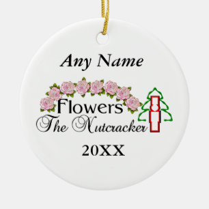 Nussknacker-Blumen Keramik Ornament
