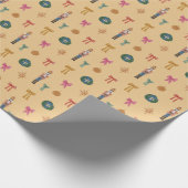 Nussknacker-Bögen-Pfirsich-Aquarell-Geschenkpapier Geschenkpapier (Ecke)