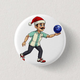 Nussknacker-Bowling-Weihnachten-Sport-Feiertag-Xma Button