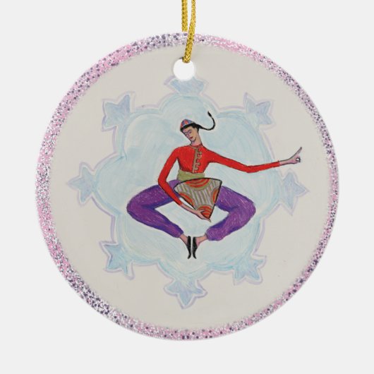 Nussknacker-Charakter-russischer Tanz Keramik Ornament (Vorne)