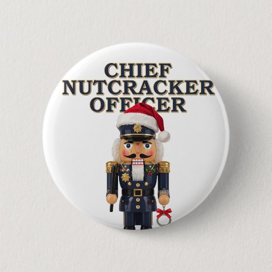 Nussknacker Curling Spieler Urlaub Wintersport   Button (Vorderseite)