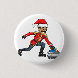  Nussknacker Curling Spieler Urlaub Wintersport  Button