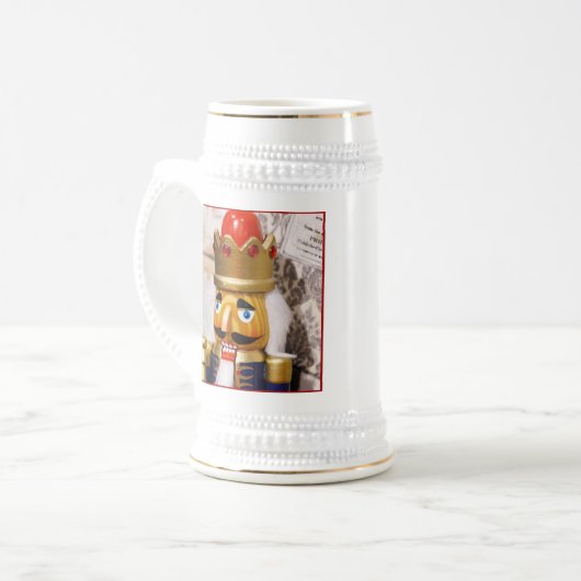 Nussknacker-Feiertag Bierglas (Vorderseite Links)